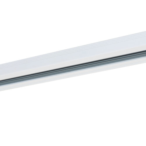 Track lighting rail Lux 1-circuit 2 m white – track lighting rails in white and aluminum