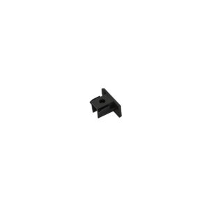 Wires for track lighting Lux 1-circuit end cap black – wires for track lighting in black and aluminum