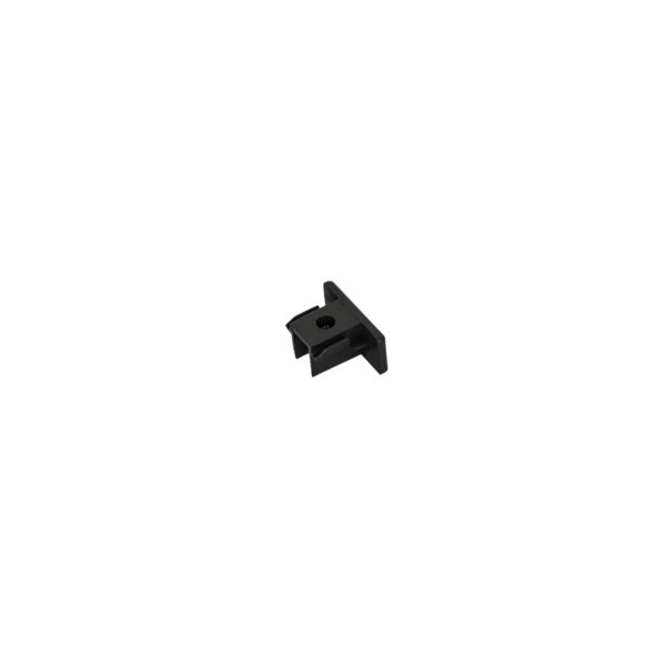 Wires for track lighting Lux 1-circuit end cap black – wires for track lighting in black and aluminum