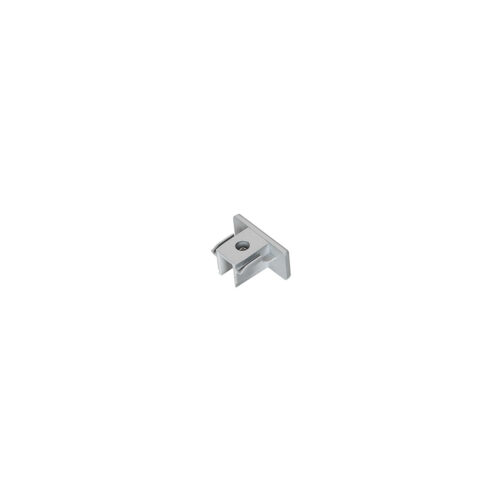 Wires for track lighting Lux 1-circuit end cap silver – wires for track lighting in silver and aluminum