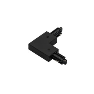 Wires for track lighting Lux 1-circuit L type connector black I – wires for track lighting in black and aluminum