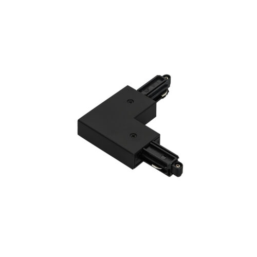 Wires for track lighting Lux 1-circuit L type connector black I – wires for track lighting in black and aluminum