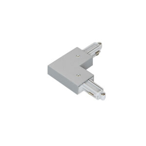 Wires for track lighting Lux 1-circuit L type connector silver O – wires for track lighting in silver and aluminum