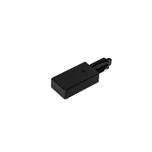 Wires for track lighting Lux 1-circuit power connector right black – wires for track lighting in black and aluminum
