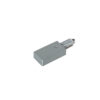Wires for track lighting Lux 1-circuit power connector right silver – wires for track lighting in silver and aluminum
