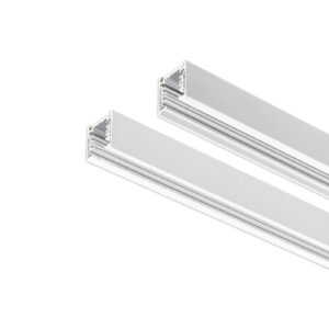 Track lighting rail Lux 3-CT 1 m - white – track lighting rails in white and aluminum