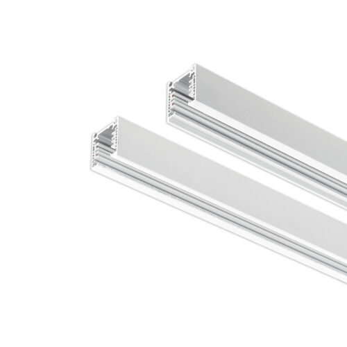 Track lighting rail Lux 3-CT 1 m - white – track lighting rails in white and aluminum