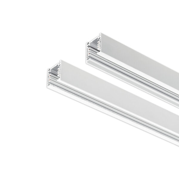 Track lighting rail Lux 3-CT 1 m - white – track lighting rails in white and aluminum