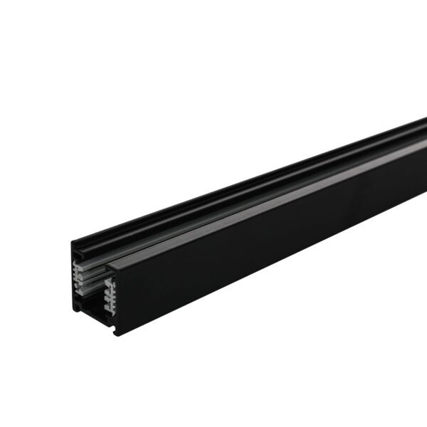 Track lighting rail Lux 3-CT 2 m - black – track lighting rails in black and aluminum