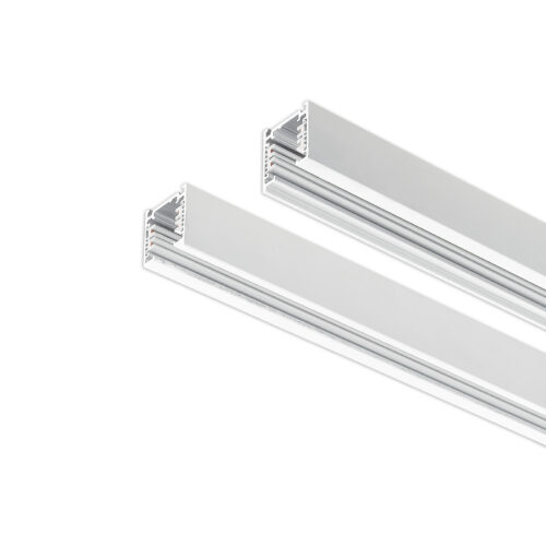 Track lighting rail Lux 3-CT 2 m - white – track lighting rails in white and aluminum