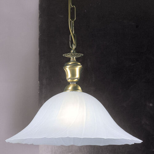 Pendant lamp Lux 1720 – modern pendant lamp in brass and glass