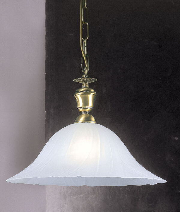 Pendant lamp Lux 1720 – modern pendant lamp in brass and glass