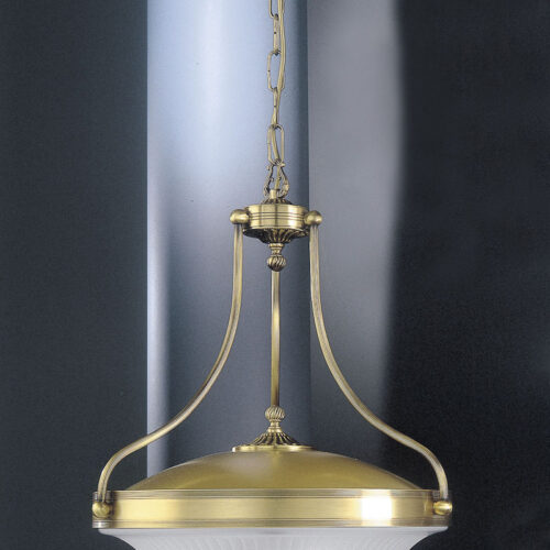 Pendant lamp Lux 3015 – modern pendant lamp in brass and glass