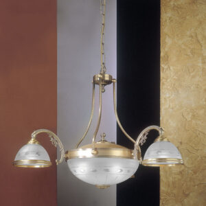 Pendant lamp Lux 3840 – modern pendant lamp in brass and glass