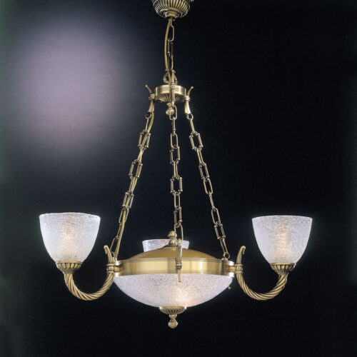 Pendant lamp Lux 4600 60w – modern pendant lamp in brass and glass