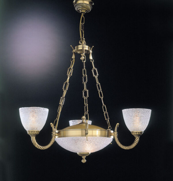 Pendant lamp Lux 4600 60w – modern pendant lamp in brass and glass