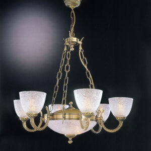 Pendant lamp Lux 4600 – modern pendant lamp in brass and glass