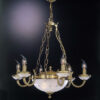 Pendant lamp Lux 4650 – modern pendant lamp in brass and glass