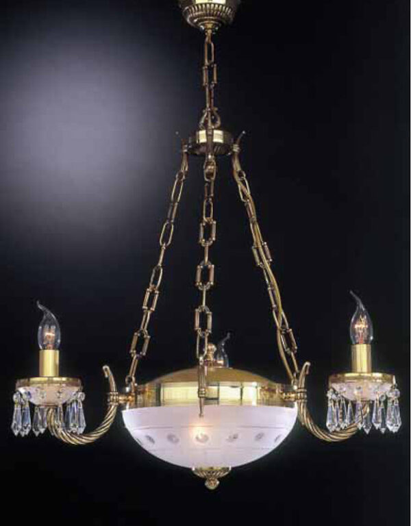 Pendant lamp Lux 4751 – modern pendant lamp in gold and glass