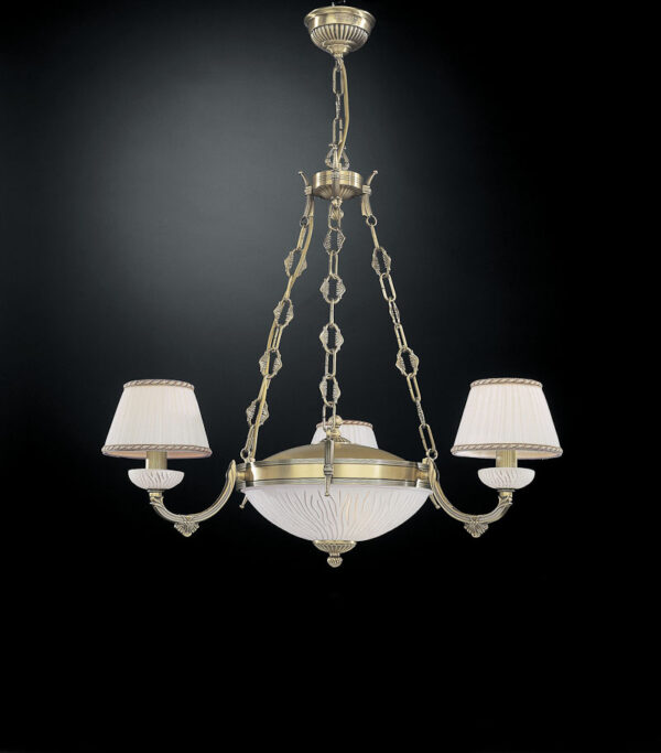 Pendant lamp Lux 5400 – modern pendant lamp in brass and glass