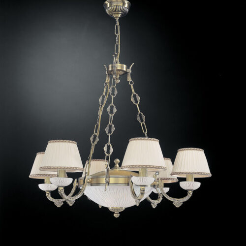 Pendant lamp Lux 5400 – modern pendant lamp in brass and glass