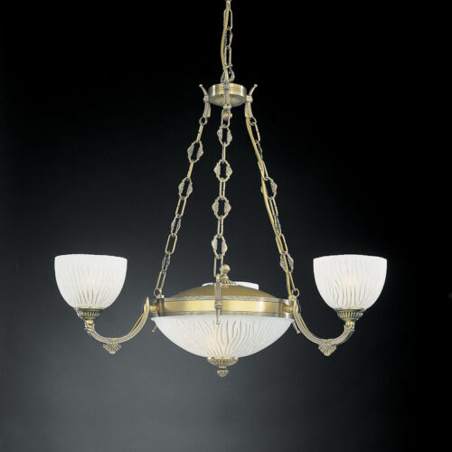 Pendant lamp Lux 5600 60w – modern pendant lamp in brass and glass