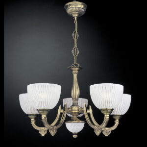 Pendant lamp Lux 5600 – modern pendant lamp in brass and glass