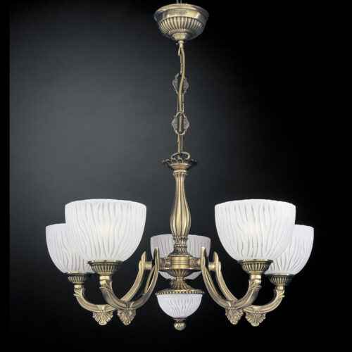 Pendant lamp Lux 5600 – modern pendant lamp in brass and glass