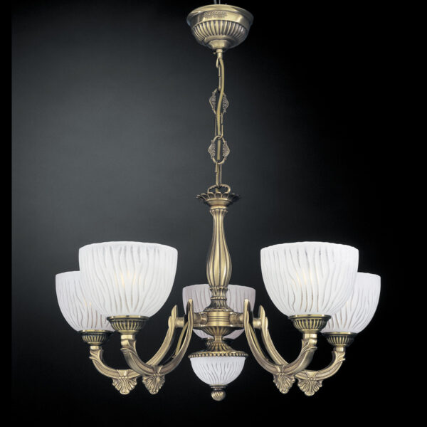 Pendant lamp Lux 5600 – modern pendant lamp in brass and glass