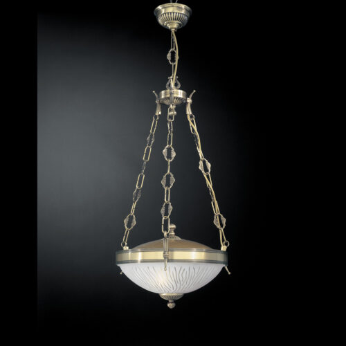 Pendant lamp Lux 5610 – modern pendant lamp in brass and glass