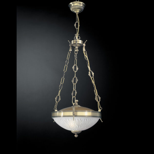 Pendant lamp Lux 5610 – modern pendant lamp in brass and glass