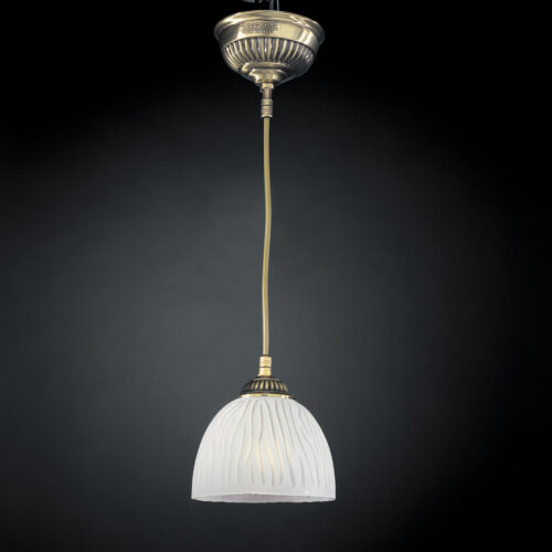 Pendant lamp Lux 5650 – modern pendant lamp in brass and glass