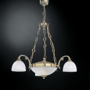 Pendant lamp Lux 5650 – modern pendant lamp in brass and glass