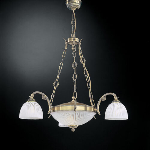 Pendant lamp Lux 5650 – modern pendant lamp in brass and glass