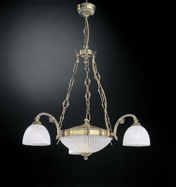 Pendant lamp Lux 5650 – modern pendant lamp in brass and glass
