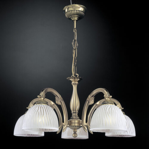 Pendant lamp Lux 5650 – modern pendant lamp in brass and glass