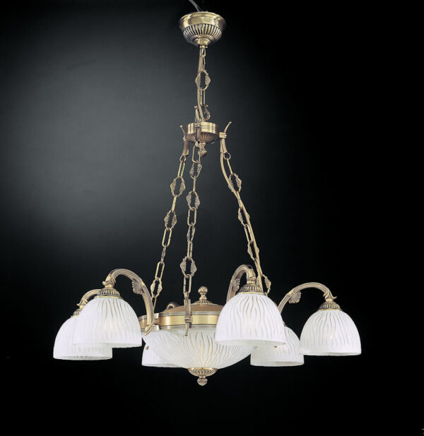 Pendant lamp Lux 5650 – modern pendant lamp in brass and glass