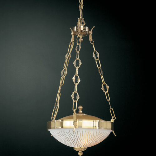 Pendant lamp Lux 5710 – modern pendant lamp in gold and glass