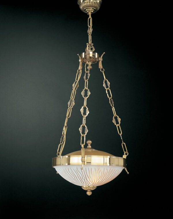 Pendant lamp Lux 5710 – modern pendant lamp in gold and glass