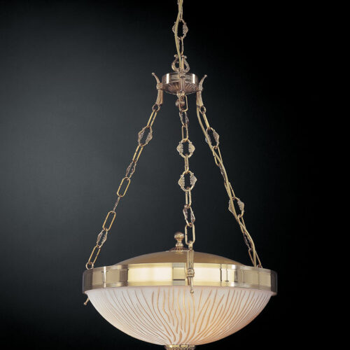 Pendant lamp Lux 5710 60w – modern pendant lamp in gold and glass