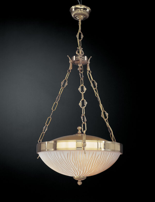 Pendant lamp Lux 5710 60w – modern pendant lamp in gold and glass