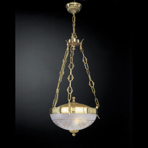 Pendant lamp Lux 6112 – modern pendant lamp in gold and glass