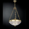 Pendant lamp Lux 6112 60w – modern pendant lamp in gold and glass