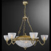 Pendant lamp Lux 6252 – modern pendant lamp in brass and glass