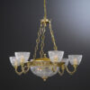 Pendant lamp Lux 6255 – modern pendant lamp in brass and glass