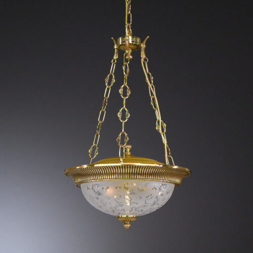 Pendant lamp Lux 6312 – modern pendant lamp in gold and glass