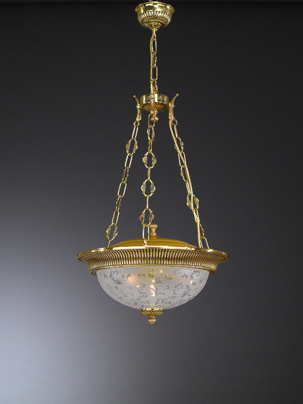 Pendant lamp Lux 6312 – modern pendant lamp in gold and glass
