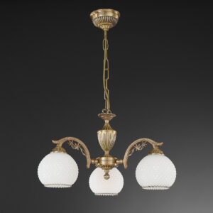 Pendant lamp Lux 8600 – modern pendant lamp in brass and glass