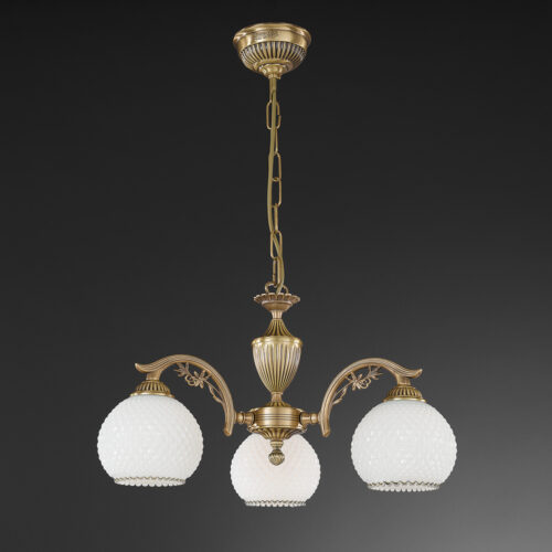 Pendant lamp Lux 8600 – modern pendant lamp in brass and glass