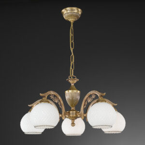 Pendant lamp Lux 8600 60w – modern pendant lamp in brass and glass
